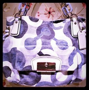 Coach blue Jean and leather purse